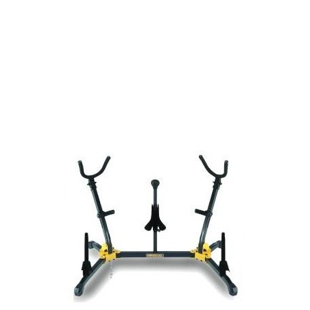 Soporte Hércules 2 Saxofones Alto/Tenor + 2 Flautas/Clarinetes + Saxo Soprano Soporte Hércules 2 Saxofones Alto/Tenor + 2 Flautas/Clarinetes + Saxo Soprano