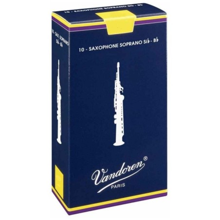 Caja de Cañas Saxofón Soprano Sib Vandoren Tradicionales Nº3,5 Caja de Cañas Saxofón Soprano Sib Vandoren Tradicionales Nº3,5