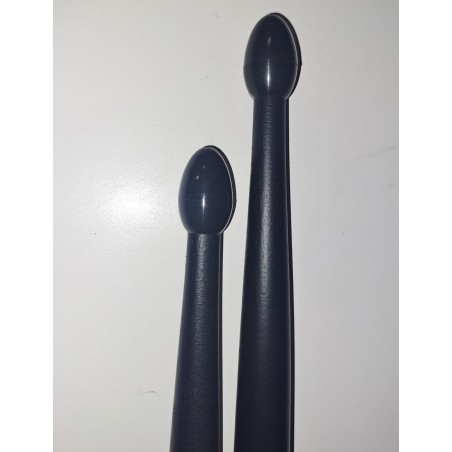 Baquetas tambor negras punta nylon negra