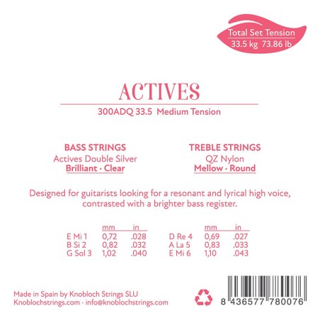 Juego cuerdas Knobloch Actives QZ MEDIUM