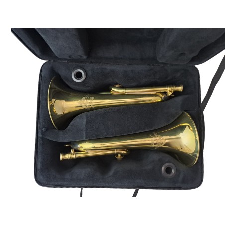 Estuche Rígido 2 cornetas con transpositor Zeus