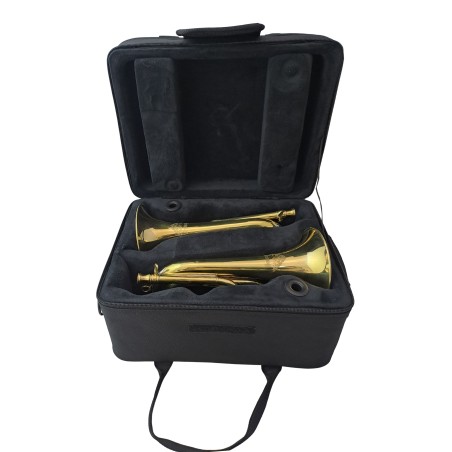 Estuche Rígido 2 cornetas con transpositor Zeus